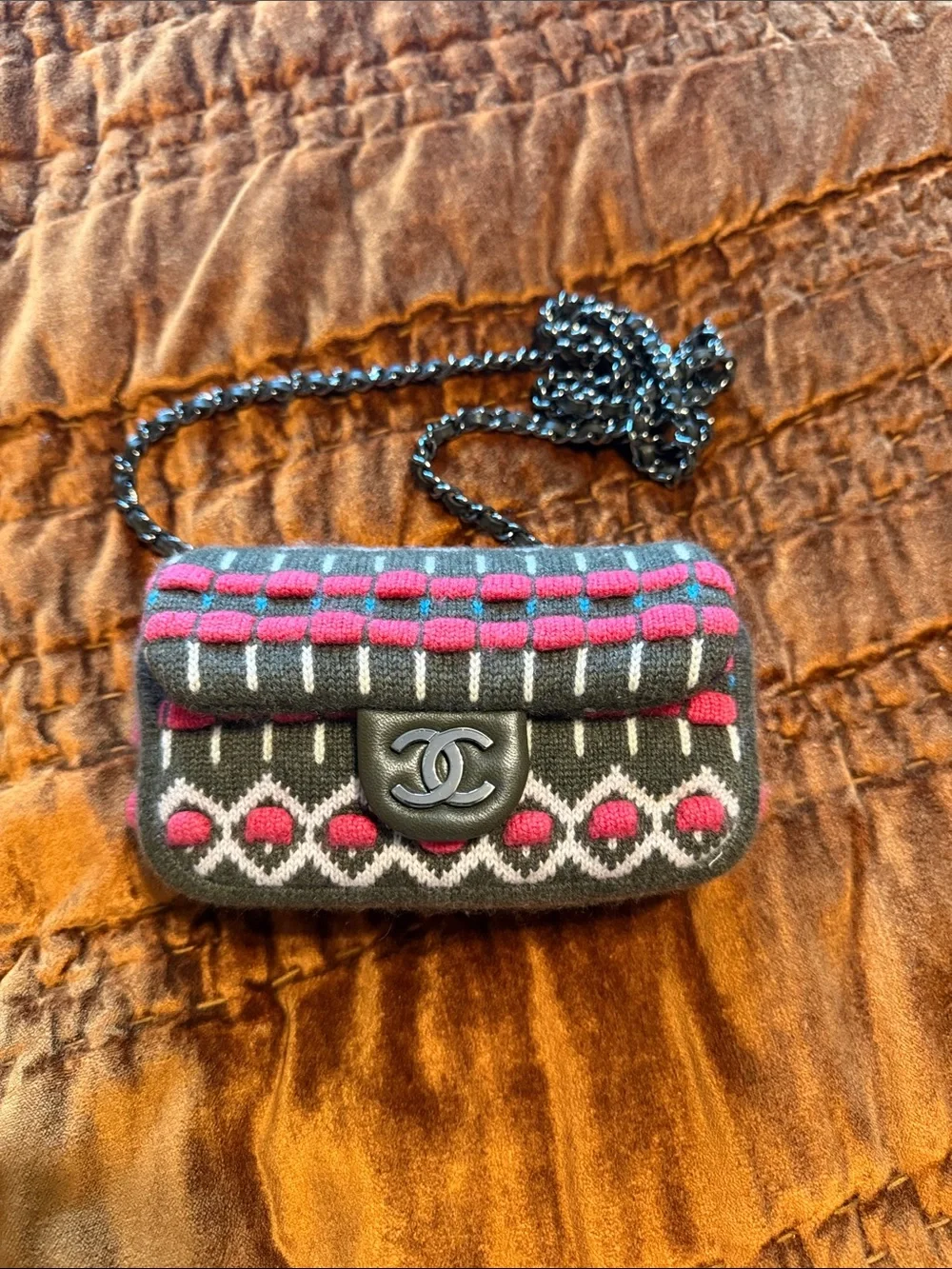 Chanel Cashmere Knit Purse